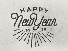 Happy new year by Jacob Nielsen #lettering #script #vintage #grunge #typography