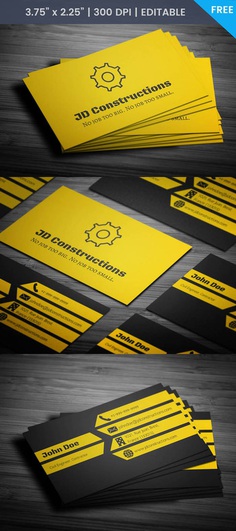 Free Home Construction Business Card Template