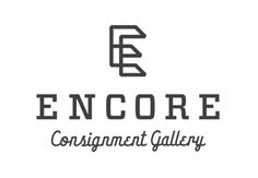 Encore consignment gallery #mark #abstract #furniture #symbol #logo #typography