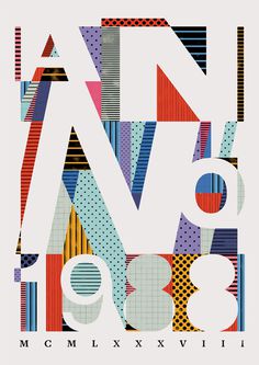 The Type Collective on Typography Served #pattern #design #graphic #shape #poster #80s