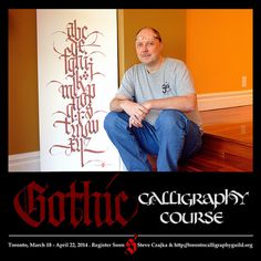 Gothic #calligraphy #lettering #created #course #gothic #brush #toronto #hand