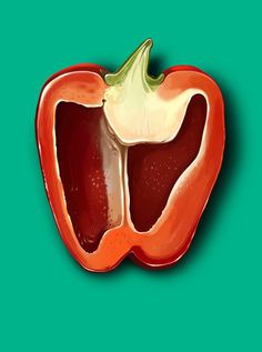 i love ingram #illustration #pantone #red #green #food #pepper