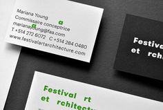 Festival art et architecture by Samuel Larocque #graphic design #print #business card
