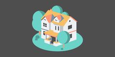 House without a Home #flat #vector #house #design #illustration #building
