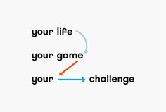 Your Challenge by Studio AH—HA #typography #arrows
