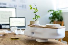 BIOVESSEL uses food waste to power a micro ecosystem within your kitchen.