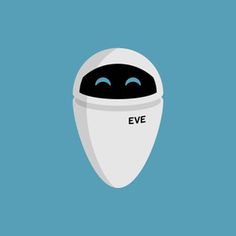 This is my flat design of Eve from the famous animated movie "Wall-E" #flat #graphic #design #eve taken from neonmob.com