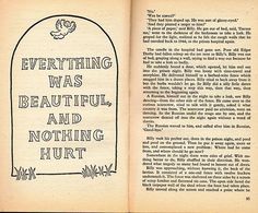 Kurt Vonnegut: Slaughterhouse Five #lettering #kurt #literature #vonnegut #book #publication #slaughterhouse #five #typography