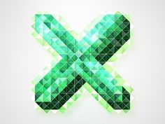 Dribbble - X by Chris Rushing #geometric #typographic #gem #type #typography