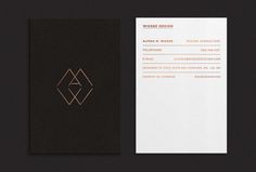 Wieske Design by Richard Baird #mark #symbol #logo #shapes #monogram #business card