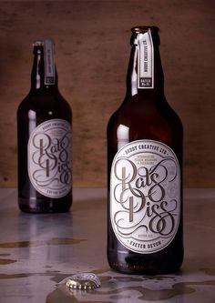 Rats Piss, Small batch brew - Buddy Creative #beer #lettering #rats #packaging #self #craft #piss #type #promotion