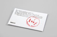 SAVVY #stamp #business #branding #card #type #savvy #typography