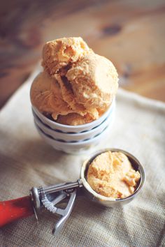 Protein Packed Pumpkin Cheesecake Ice Cream #cream #ice #scoop #food