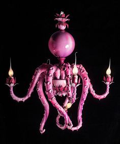 Octopus Chandeliers by Adam Wallacavage #lighting