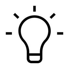 See more icon inspiration related to idea, lightbulb, light bulb, technology, light bulbs and illumination on Flaticon.