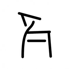 Wishbone chair #icon #chair #furniture #pictogram