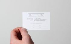 Beautiful You. on Branding Served #logo #card #business