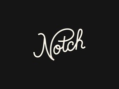 Notch script lettering script illustration branding typography logo
