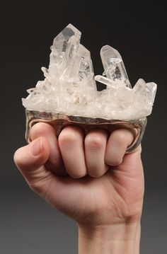 Crystal Brass Knuckles (I am going to realign your chakras motherf*****) - Debra Baxter #crystal #knuckle #brass #jewelery