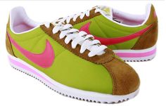 Nike Cortez Nylon Womens Shoes Green Brown