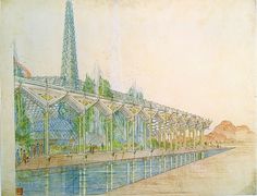 Frank Lloyd Wright - "Oasis" (Arizona State Capitol Concept) #wright #arizona #architecture #frank #lloyd
