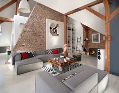Loft Apartment in Poznan by Cuns Studio - #architecture, #home, #decor, #interior, #homedecor,