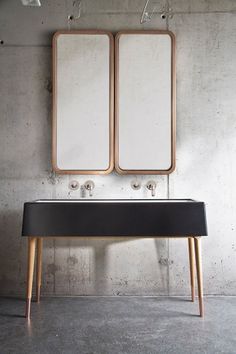 A Cocktail Bar That Evokes The 1960s Jet Set | Co.Design: business + innovation + design #interior #sink #concrete #mirror #industrial