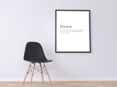 Home Definition Minimal Poster Art Decor