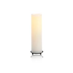 White Round Wax LED Flameless Pillar Candle 30cm x 8cm