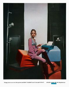 Container List: Henry Wolf for Olivetti #olivetti #twiggy