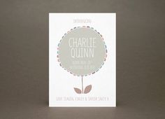 Illustrated baby announcement card #illustration #card #handrawn