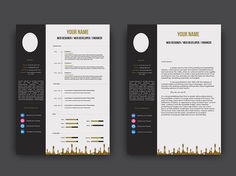 Imane Resume - Free PSD Resume Template with Cover Letter Page
