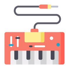 See more icon inspiration related to piano, electric keyboard, music and multimedia, electric piano, music instrument, musical instrument, electronics, keyboard and music on Flaticon.