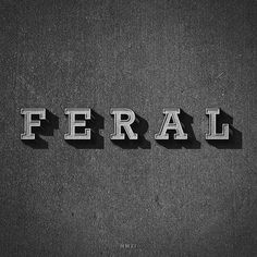All sizes | Feral | Flickr - Photo Sharing! #film #classic #vintage #typography