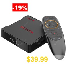 Magicsee #N5 #NOVA #4GB #RAM #64GB #ROM #4K #TV #Box #Android #9.0 #2.4G #Voice #Remote #with #Air #Mouse #- #BLACK