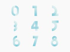 Fresh ice number collection #typograhpy #vector #collection #illustration #number #numbers #type #ice