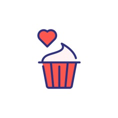 See more icon inspiration related to cake, food and restaurant, valentines day, cupcake, romantic, dessert, sweet and food on Flaticon.