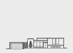 Mid-Century Modern Homes Collection on Behance. Bergers House — 1967. Architect, Chuck Carter #chuck #house #mid-century #modern #home #simple #illustration #carter