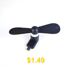Mini #Portable #Fan #for #Android #Mobile #Phone #- #BLACK