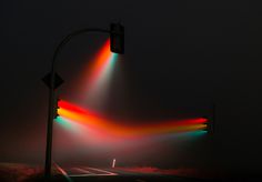 5-20 Second Long Exposures Traffic Lights Photography by Lucas Zimmermann #foggy #traffic #lights #exposure #night #photography #long