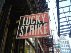 Lucky Strike | New Type York #lettering #typography #signage #type #strike #lucky #york #new
