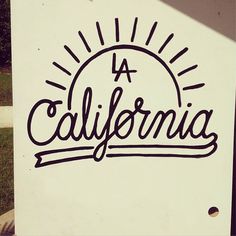 Los Angeles, CA #los #painted #door #on #la #angeles #ca #hand #california #typography