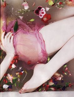 . #leg #body #water #flowers