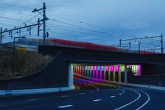 #neon #lights #tunnel #spectrum #colour #rainbow