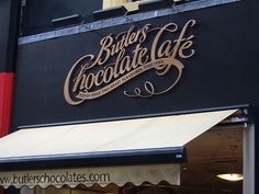 Beautiful Butlers Chocolate Café Typography - Typeverything.com #signage #type