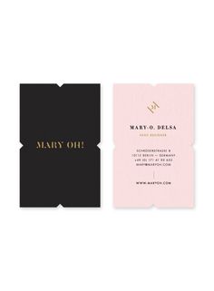 Mary3 #business #branding #design #cards #typography