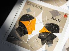 Louis Gagnon #canada #stamp #couple #postage #human #illustration #face
