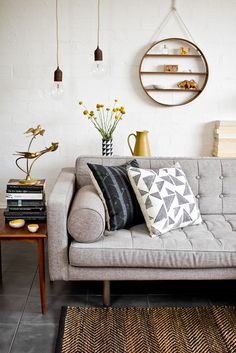 Monochrome, timber & mustard – experimenting with styling #interior #sofa #photography #desig