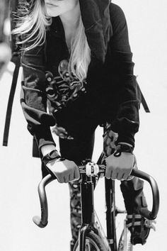 hot girls on bikes #fixie #blackwhite #bicycle #girl #hotgirlsonbikes #photography #gloves