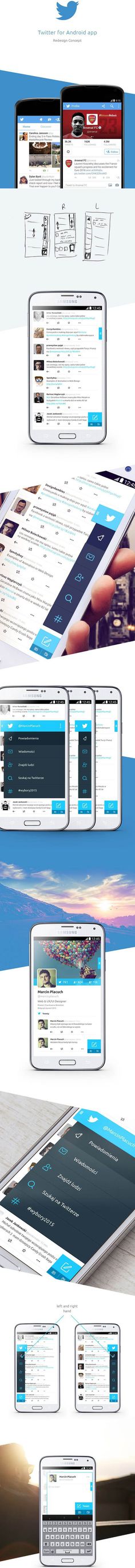 Twitter for Android – redesign concept by Marcin Placuch